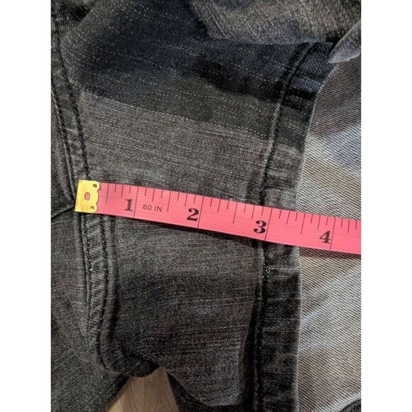 Sz 18 Torrid Black & Grey American Flag Jean Shorts - Picture 5 of 8